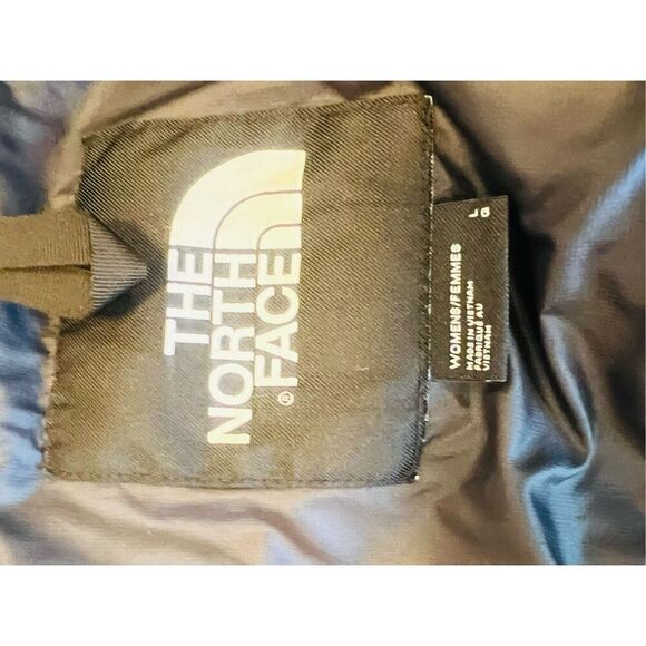 The North Face Women's Black Cream Full Zip Retro Nuptse Short Jacket Large NWOT - Picture 11 of 14